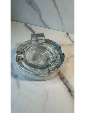 MCM Glass Ashtray/Jewelry-Trinket Holder with Starburst Pattern
